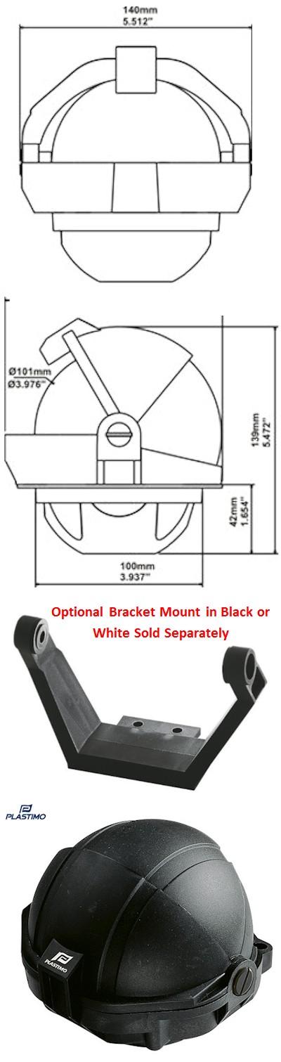 Plastimo Offshore 105 Compass - Steering Con Flush Mnt - Flat Cd - Black/Black