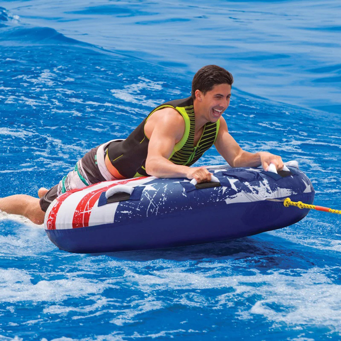 Airhead Stars & Stripes Kit 1-Person Inflatable Towable Boat Tube