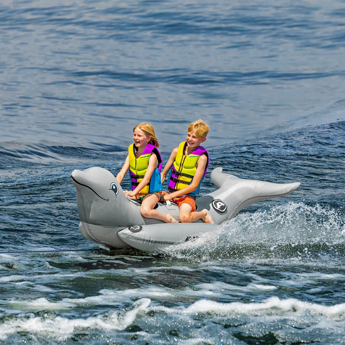 Airhead Dolphin 2-Person Inflatable Towable Animal Boat Tube