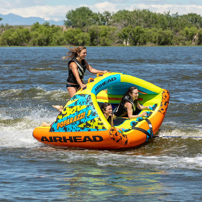 Airhead Poparazzi 3-Person Inflatable Towable Boat Tube