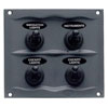 BEP 900 Compact Series 4 Way Spray Proof Switch Panel - Fused