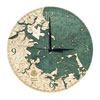 Wood Chart Boston Harbor Wall Clock