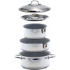 Kuuma Stainless Steel Nesting Cookware Ceramic Coating 7-Piece Set