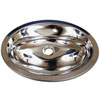Scandvik 10757 Mirror Finish Stainless Steel Oval Sink - Scratch & Dent