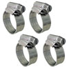 Trident Non-Perforated Marine Grade Sanitation and Fuel Hose Clamps - 4-Pack