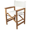 SeaTeak Folding Director's Chair with Fabric Seat and Back