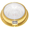 Dr. LED Mars Interior Dome Light w/ Switch White / Red - Brass, 5.5