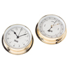 Weems & Plath Endurance 125 Brass Quartz Clock and Barometer Set