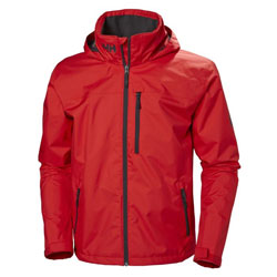 Helly Hansen Men's Crew Hooded Jacket - Colors: Red, Navy, Olympian Blue