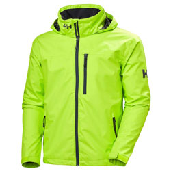 Helly Hansen Men's Crew Hooded Jacket - Colors: White, Lime, Gray