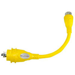 Xtreme Heaters Pigtail Electrical Power Adapter Cord 30 Amp Shore Male Plug to 15 Amp Connector with LED