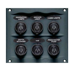BEP 900 Compact Series 6 Way Spray Proof Switch Panel - Fused