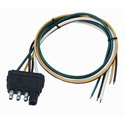 Wesbar 4-Way Flat Trailer End Wire Harness - 18" - Wishbone