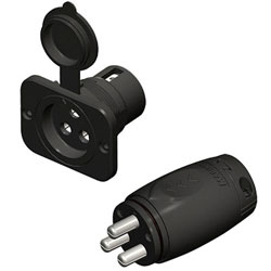 Marinco Waterproof Trolling Motor Plug and Receptacle