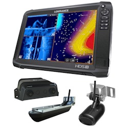 Lowrance HDS-12 Carbon Multifunction Display 3D Bundle with Transducers