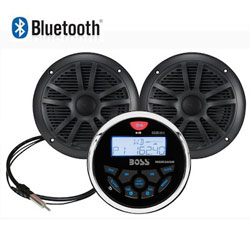 Boss Audio Systems Multimedia BT Marine Stereo System with Speakers (2) x 60 W