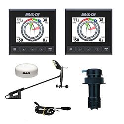 B&G Triton2 Digital Display Package w/ 2 Displays and Wireless Wind Sensor