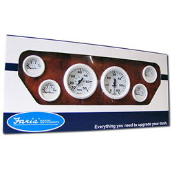 Faria KT9797 Inboard 6-Gauge Boxed Set-Dress White