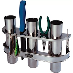 BoatMates Stainless Steel Triple Fishing Rod Storage Rack
