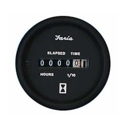 Faria Euro Black Hourmeter
