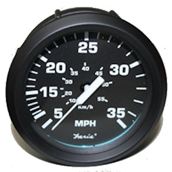 Faria Euro Black 35 MPH Speedometer
