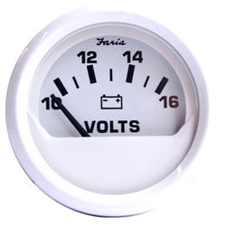 Faria Dress White Voltmeter