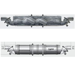 Wet Exhaust Exhaust Silencer 50mm