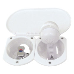 Scandvik Recessed Euro Trigger-Handle Transom Shower with Mixing Valve