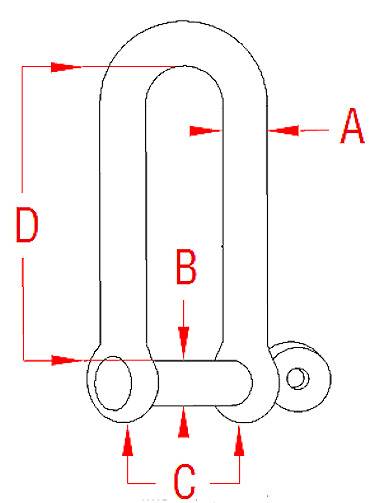 S0138 Cp06 Stainless Steel 316 Long D Shackle 1 4 W Captive Pin Auto Parts Accessories Motors Theveterinarymedicine Com