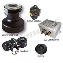 Lewmar 55EST EVO ELS-Series Electric Self Tailing Winch Kit