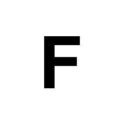 Bernard Self-Adhesive Fabric Sail Letter - F