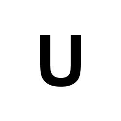 Bernard Self-Adhesive Fabric Sail Letter - U