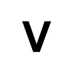 Bernard Self-Adhesive Fabric Sail Letter - V