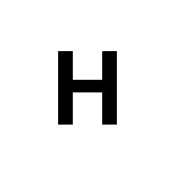 Bernard Self-Adhesive Fabric Sail Letter - H