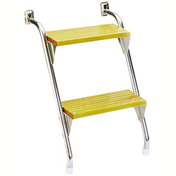 Garelick Aluminum / Oak Cockpit Steps - 22"