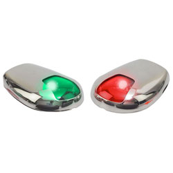Marine Boat LED Side Navigation Lights HORIZONTAL Mount Nichronium shell 76555