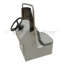 defender steering console with forward seat for inflatable