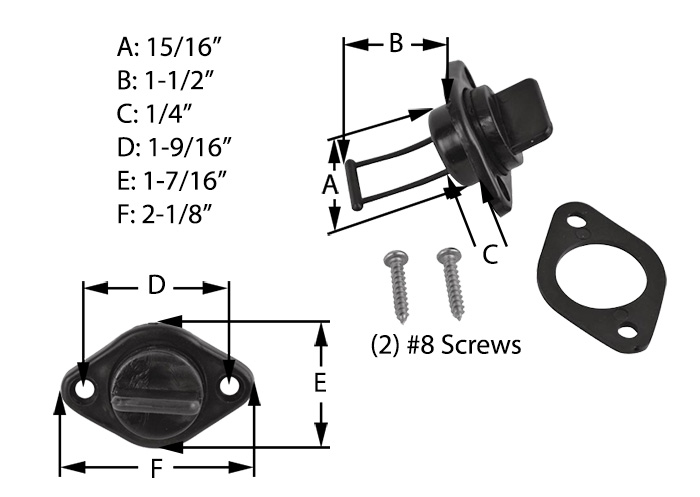 Attwood Drain Plug and Receiver Kit