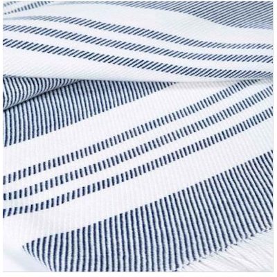 Sunbrella Handwoven Outdoor Throw Blanket - Premium Stripe