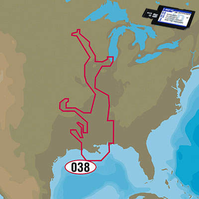 C-MAP 4D MAX+ LAKES Electronic Navigation Charts